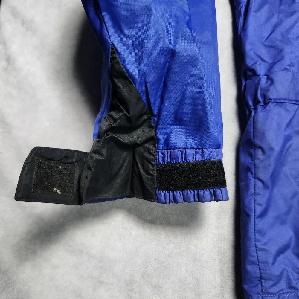 Mountain Goat Vintage Mens L‎ Jacket Blue Teal Color Block Hooded Windbreaker